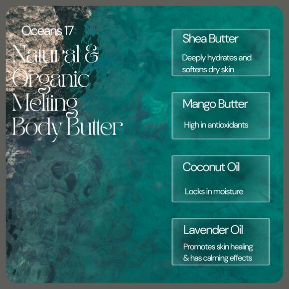 Oceans Seventeen Natural + Organic Melting Body Butter — 2 OZ - Picture 4 of 4